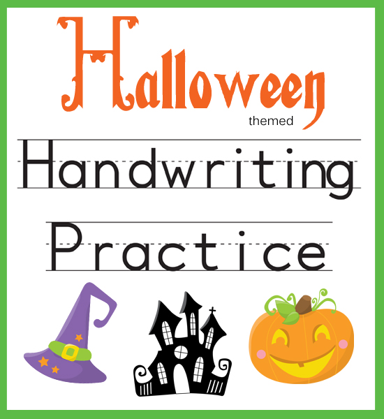 Handwriting Practice Halloween Themed