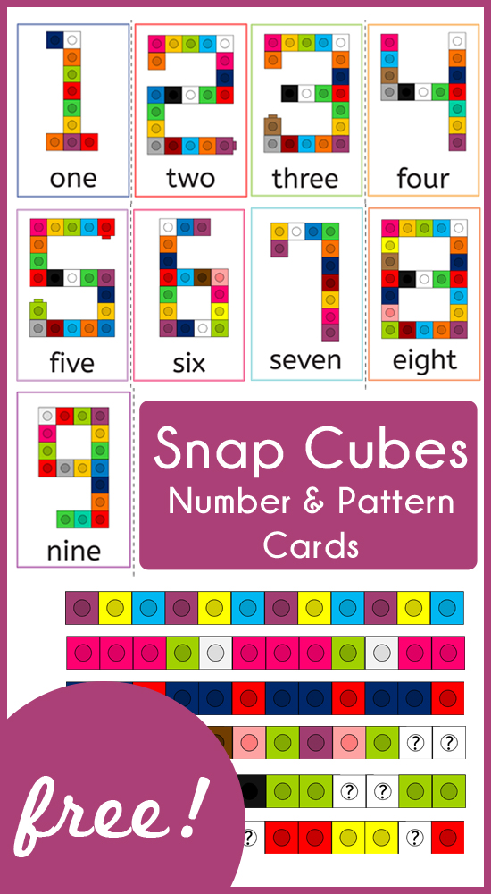 Snap Cubes - Number and Pattern Cards » One Beautiful Home