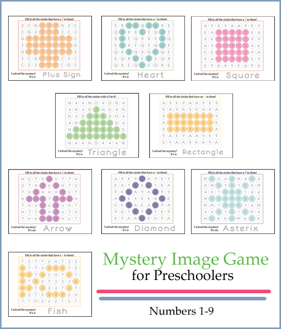 Your preschooler will love this Mystery Image Game!! They will be learning / reviewing their numbers and shapes without even knowing it!