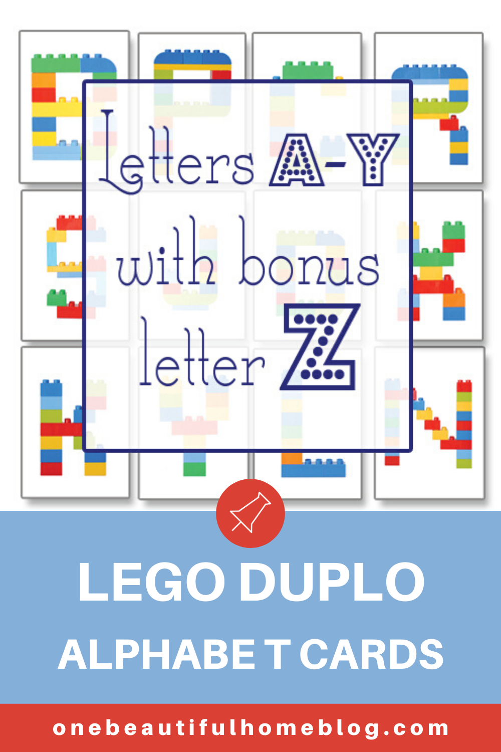 Lego Duplo Alphabet Cards Freebie One Beautiful Home