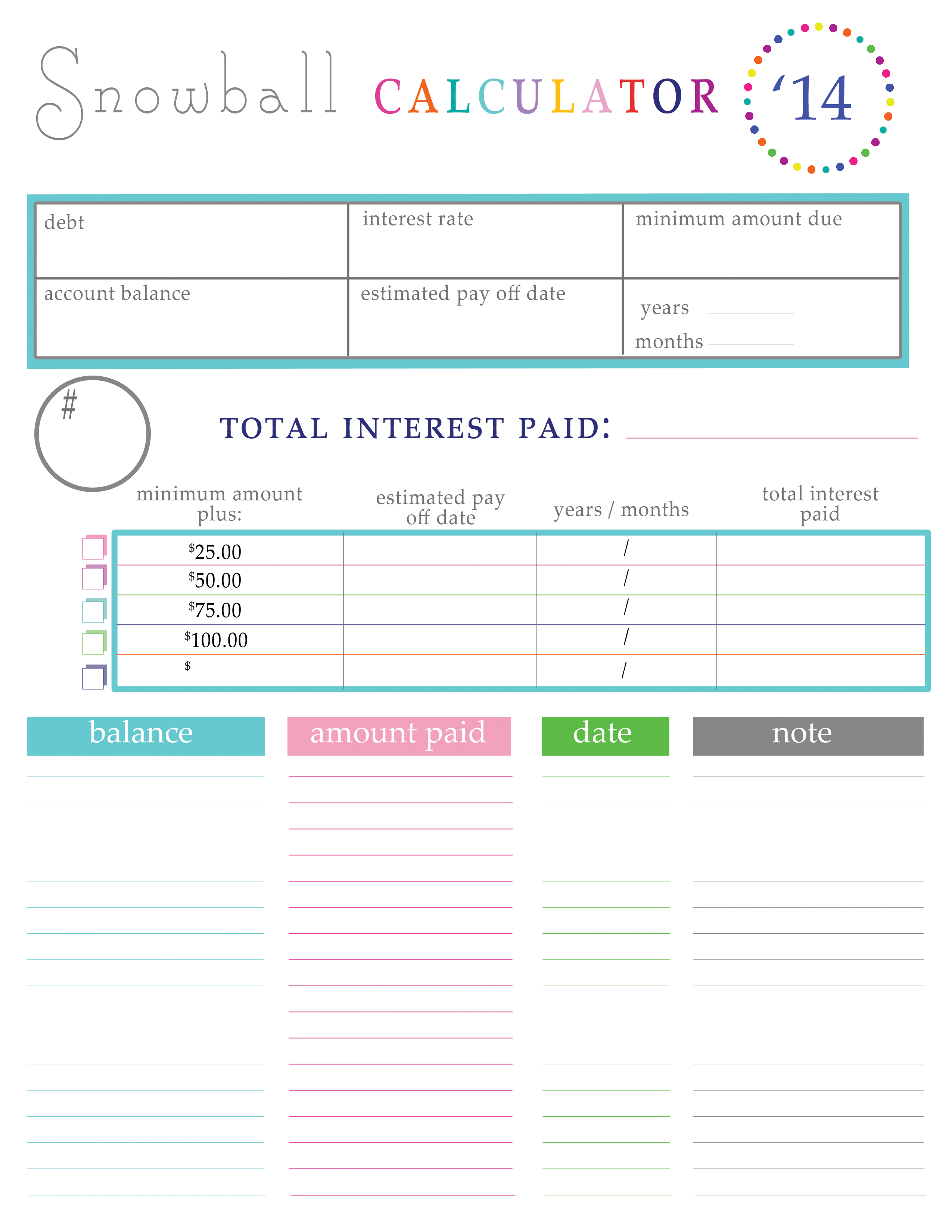 How To Make A Debt Payoff Chart