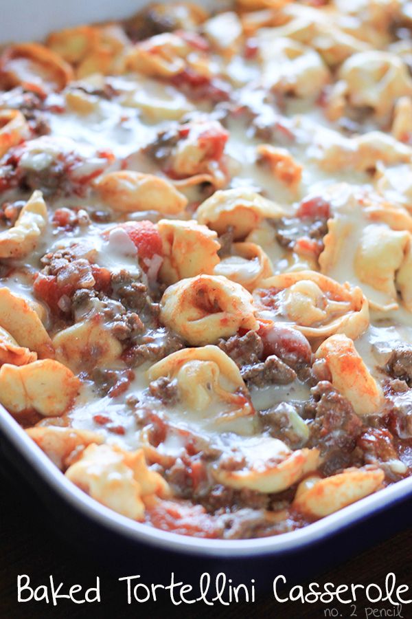 Baked Tortellini Casserole from number-2-pencil com