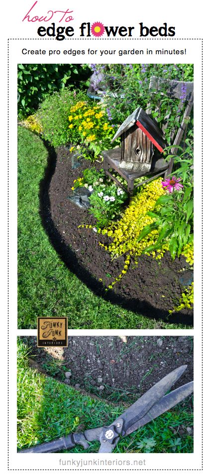 How to edge flower beds by funkyjunkinteriors.net