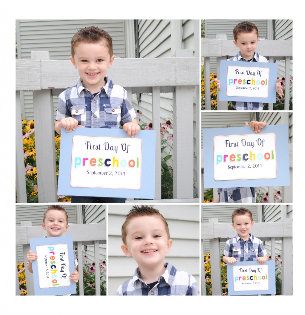 First day of Preschool Collage
