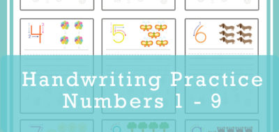 Handwriting Practice Numbers 1-9