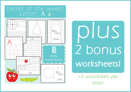 Letter of the Week - Complete set. 261 pages of fun and educational worksheets for your preschooler! 