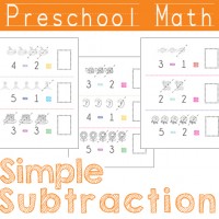 Preschool Math - Simple Subtraction Worksheets