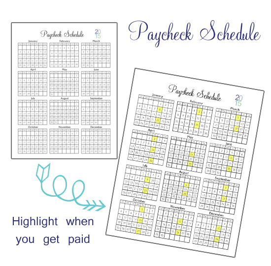 Paycheck Schedule 