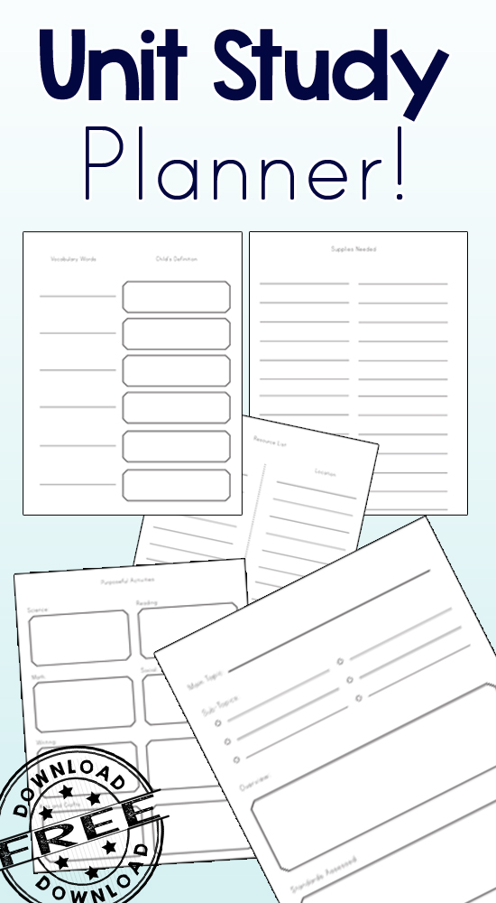 The perfect Unit Study Planner!! I love how simple and concise this is while being so useful!!