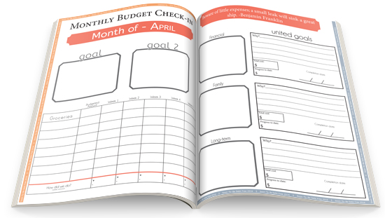 Monthly Budget Check In. One Beautiful Home Blogs soon-to-be Debt Free workbooks is amazing!