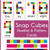 Snap Cube Number and Pattern Cards! Such an awesome resource for my preschooler!